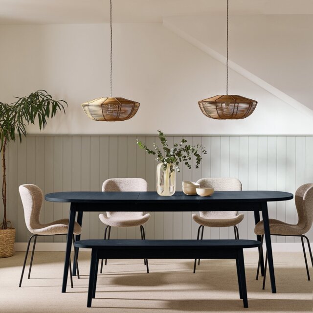 Habitat Etta Extending 6 - 8 Seater Dining Table - Black