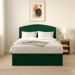 Millbrook Archer Superking Fabric EndLift Ottoman Bed- Green