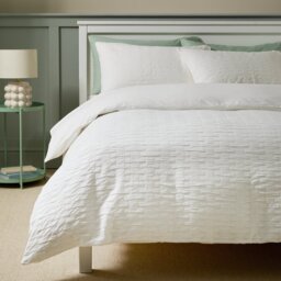 Habitat Cotton Crinkle White Bedding Set - King size