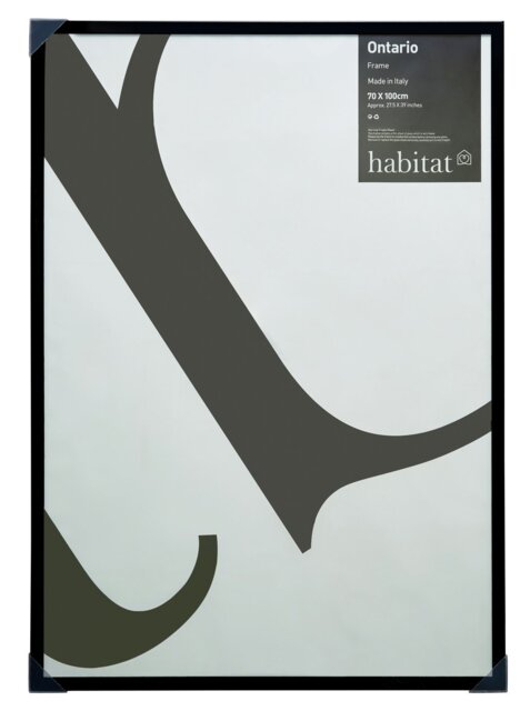 Habitat Ontario Black Wooden Picture Frame - 70X100cm