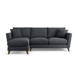 Habitat Lomond Left Hand Corner Sofa - Charcoal - Dark Leg