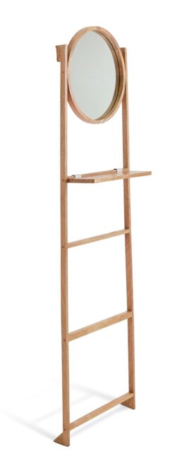 Habitat Free Standing Towel Ladder and Mirror - Natural