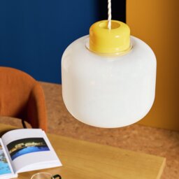 Habitat White Glass Lampshade - 24cm