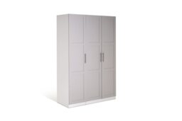 Habitat Munich Panelled 3 Door Wardrobe - Grey