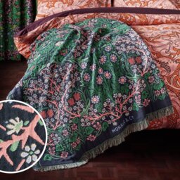 Habitat x Morris & Co. Blackthorn Throw - Green - 125x150cm