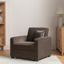 Habitat Reagan Single Fabric Chairbed - Chocolate
