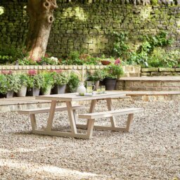 Pacific Aruba 6 Seater Metal Garden Bench - Grey