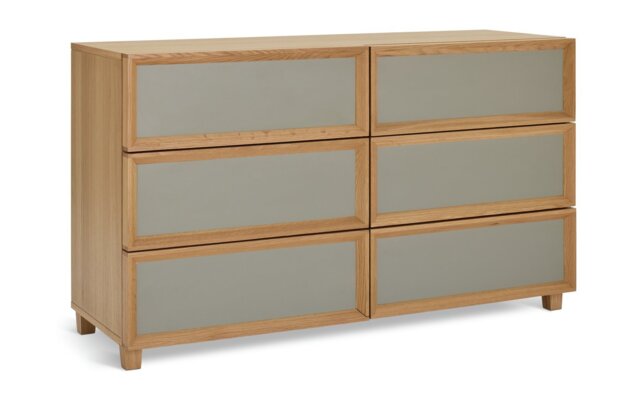 Habitat Weston 6 Drawer Chest - Grey & Oak