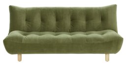 Habitat Kota 3 Seater Velvet Clic Clac Sofa Bed - Green