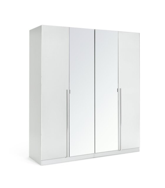 Habitat Munich 4 Door 2 Mirror Wardrobe - White