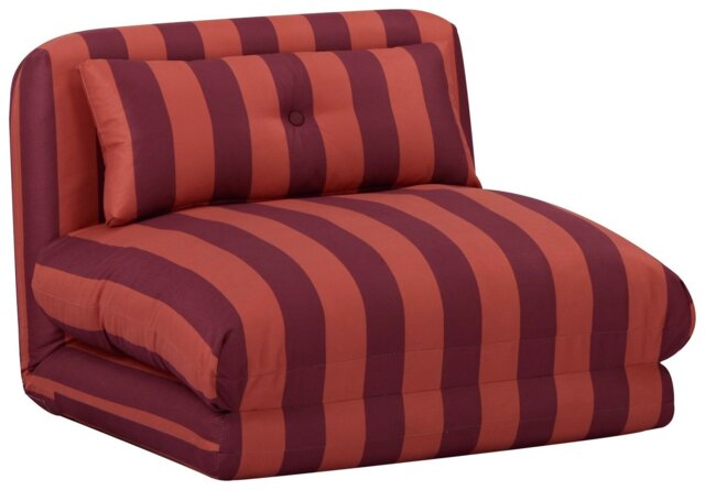Habitat Lexi Single Fabric Chairbed - Red Stripe