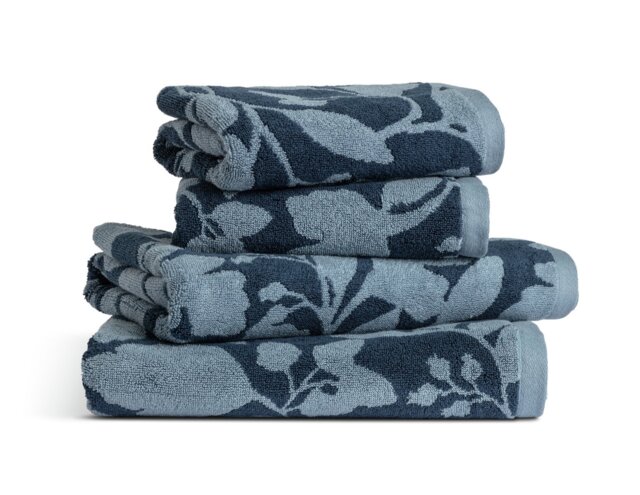 Habitat Foliage 4 Piece Towel Bale - Navy