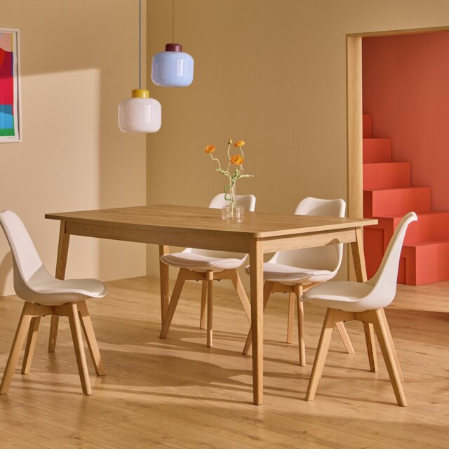Habitat Sylas Extending 6 Seater Dining Table - Natural