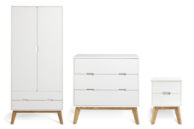 Habitat Pimlico 3 Piece 2 Door Wardrobe Set - White