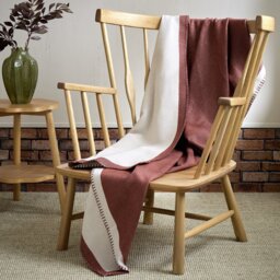 Habitat Blanket Stitch Throw - Berry - 125x150cm