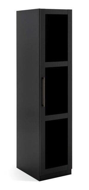 Habitat Hamburg Panelled Glass 1Door Wardrobe-Dark Grey