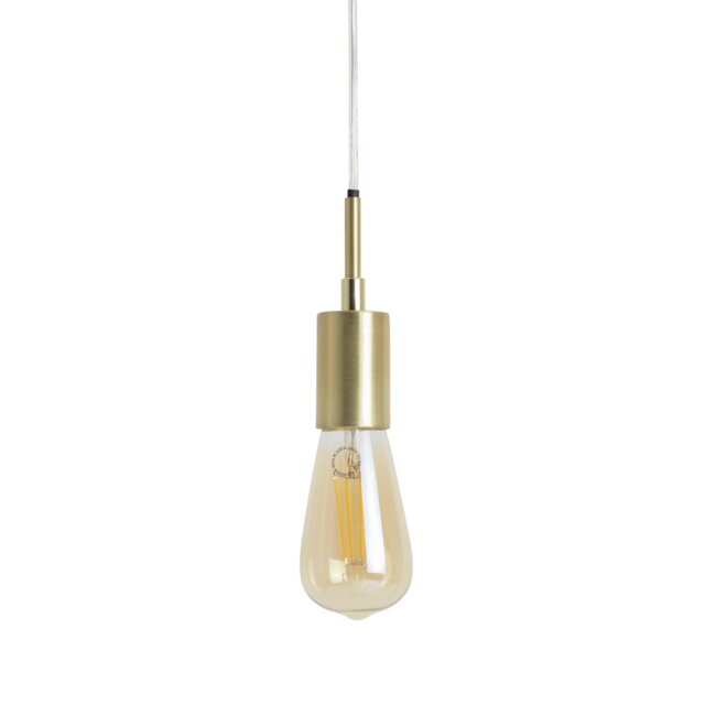 Habitat Lockie Brushed Brass Pendant Ceiling light - Gold