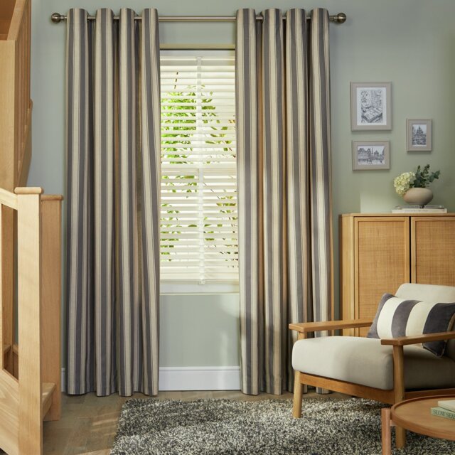 Habitat Blackout Eyelet Curtains - Charcoal - 168x229cm