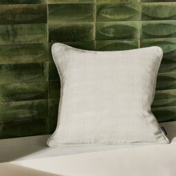 Habitat Pack of 2 Herringbone Cushion Cover Moss Green