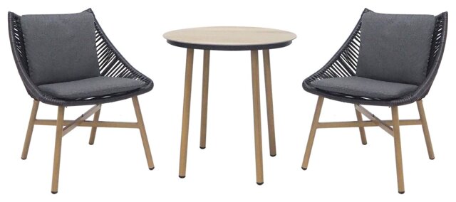 Norfolk Leisure Keswick 2 Seater Garden Bistro Set - Grey