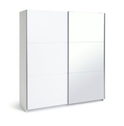 Habitat Holsted Half Mirror 180cm Sliding Wardrobe - White