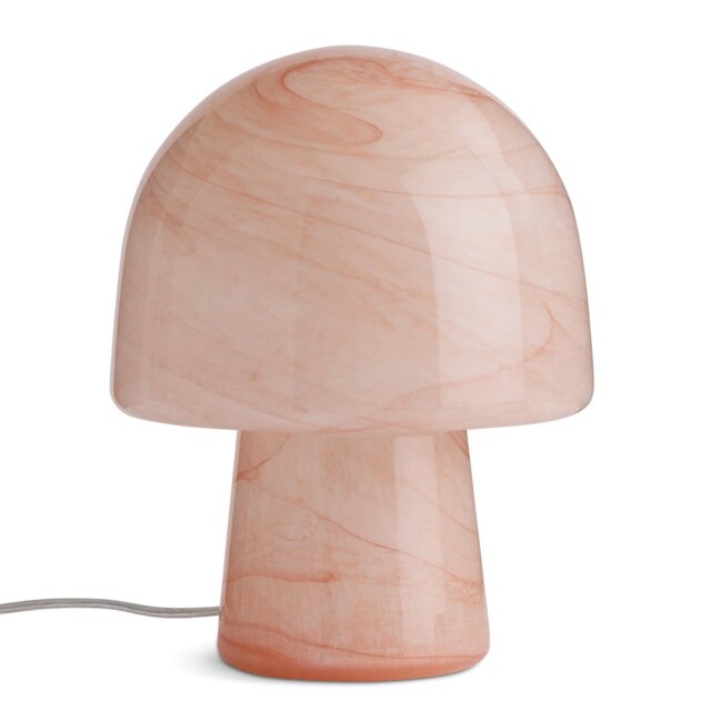 Habitat Alabaster Glass Mushroom Table Lamp - Peach