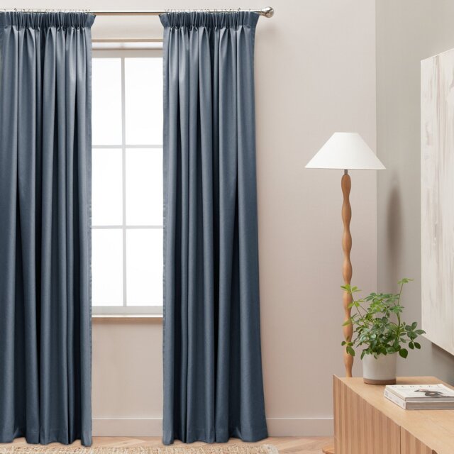 Habitat Blackout Pencil Pleat Curtains - Navy - 168x229cm