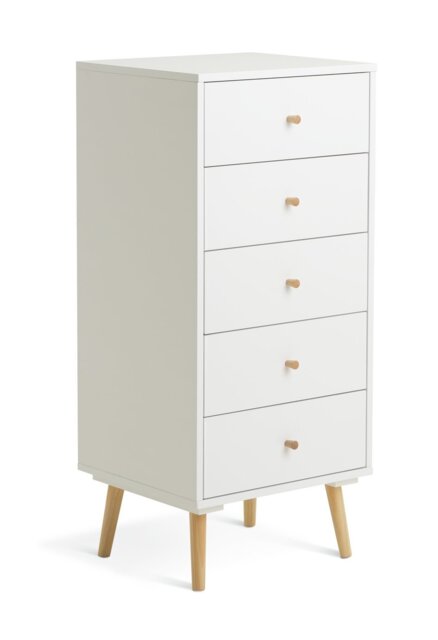 Habitat Otto 5 Drawer Tallboy - White