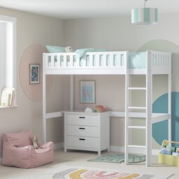 Habitat Ronnie High Sleeper Bed & Mattress - White