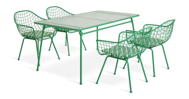 Habitat x Scion 4 Seater Metal Patio Set - Green