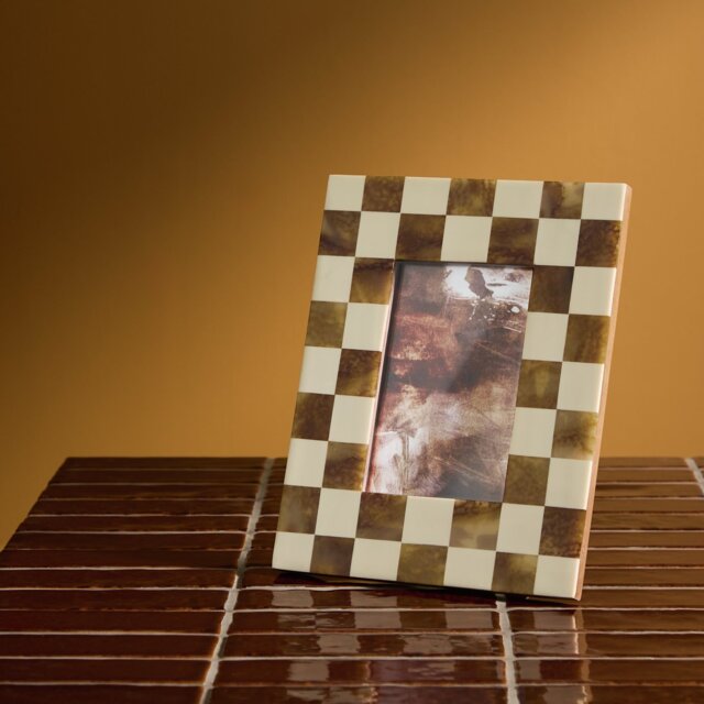 """Habitat Chequered Resin Picture Frame - 4x6"""""""