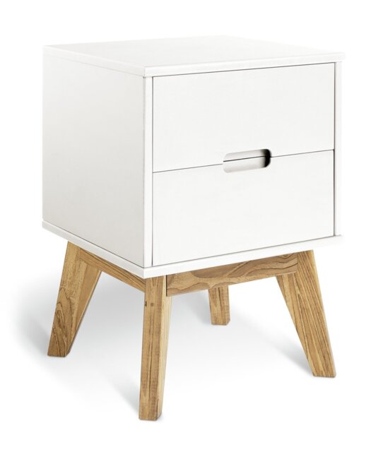 Habitat Pimlico 2 Drawer Bedside Table - White