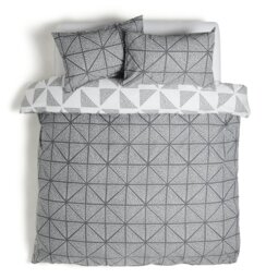 Habitat Stockholm Diamond Dash Grey Bedding Set - Double