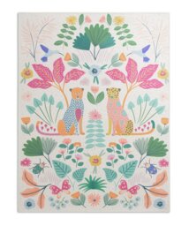 Habitat Kids Enchanted Print Natural Flatweave Rug -80x110cm