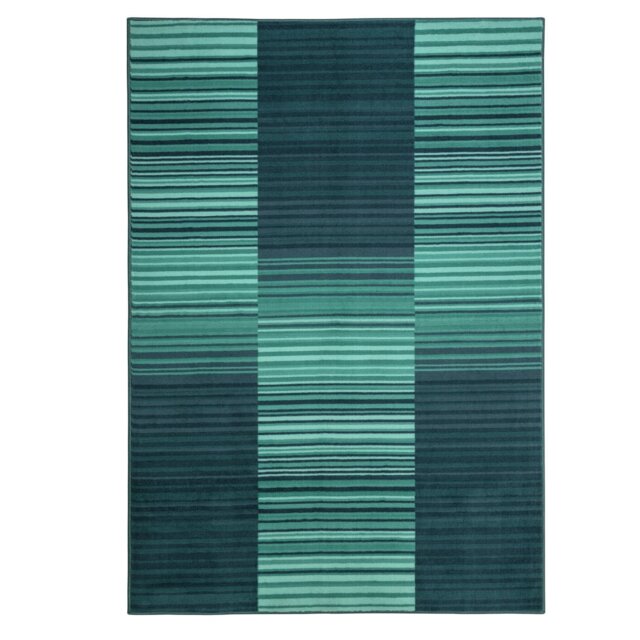 Habitat Abstract Stripe Blue Cut Pile Rug - 120x170cm