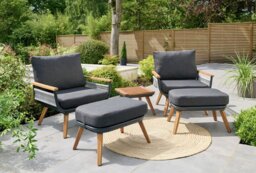 Norfolk Leisure Kimoro 2 Seater Garden Bistro Set - Grey