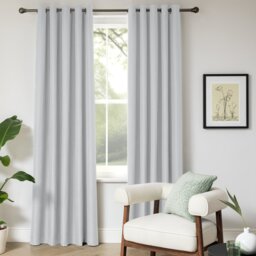 Habitat Blackout Eyelet Curtains - Dove Grey - 228x228cm