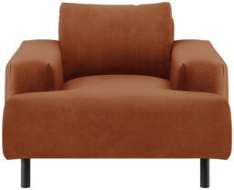 Habitat Julien Velvet Armchair - Orange