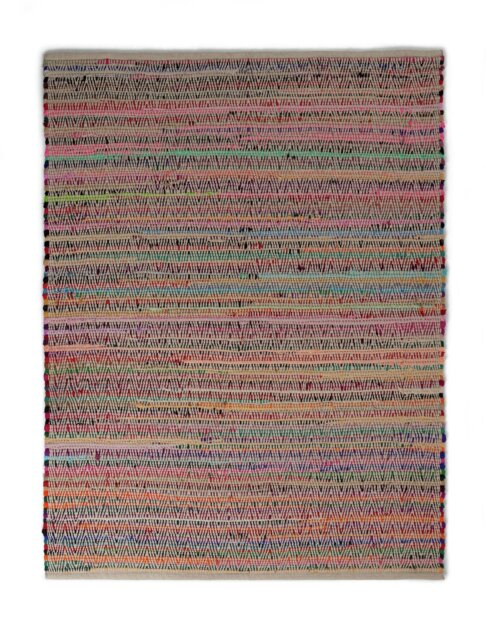 Habitat Stripe Cotton Flatweave Rug - 120x160cm