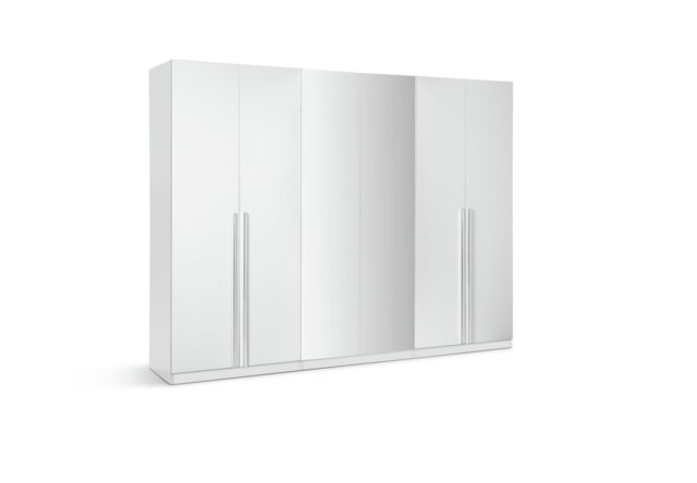 Habitat Munich 6 Door 2 Mirror Wardrobe - White