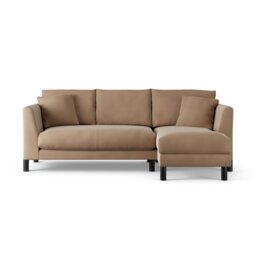 Habitat Aston Right Hand Corner Sofa - Latte - Black Leg