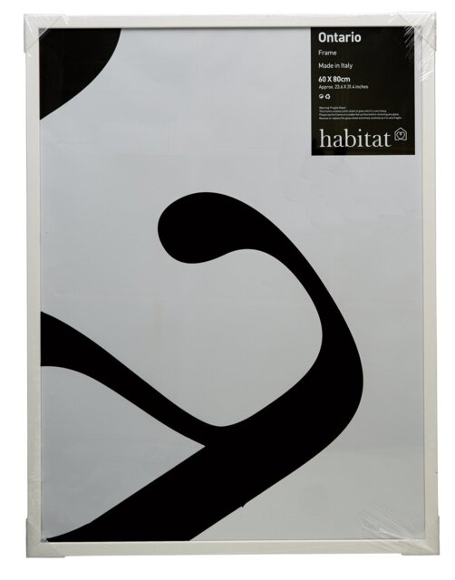 Habitat Ontario White Wooden Picture Frame - 60x80cm
