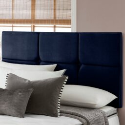 Silentnight Arezzo Velvet Double Bed Headboard- Maritime