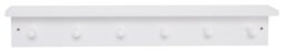 Great Little Trading Company Peg Rail Shelf with Hooks-White