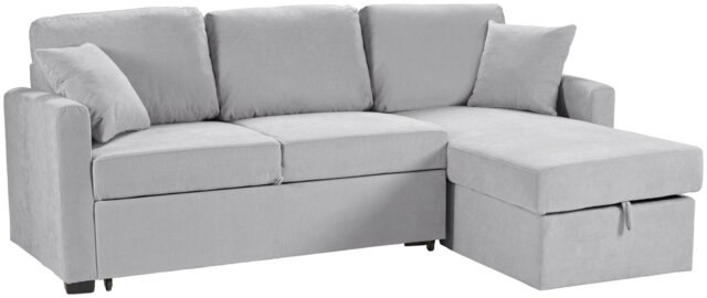 Habitat Reagan Right Hand Storage Corner Chaise Sofa Bed - Grey