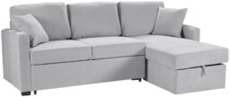 Habitat Reagan Right Hand Storage Corner Chaise Sofa Bed - Grey