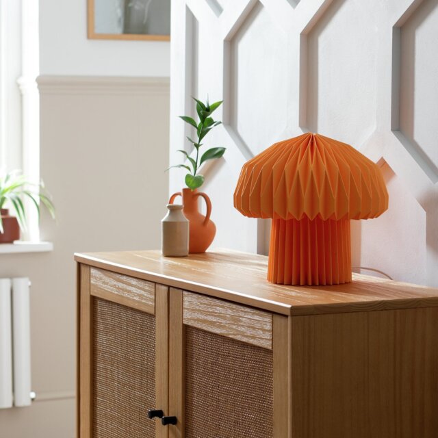 Habitat Origami Mushroom Paper Table Lamp - Yellow