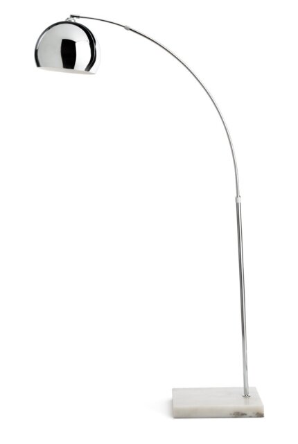 Habitat Nalone Arc Floor Lamp - Chrome & Marble