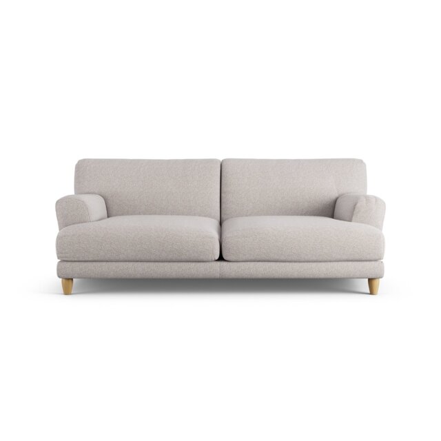 Habitat Askem Fabric 3 Seater Sofa - Natural - Ash Leg