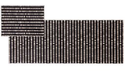 Habitat Washable Black & White Runner & Mat set - 150x57cm